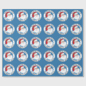 Blauwe Kerstmis, Noordpool Express Mail Santa Cadeaupapier (Vlak)