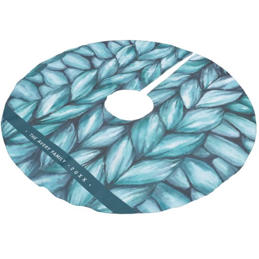 Blauwe kerstmis op maat kerstboom rok (Gekanteld)