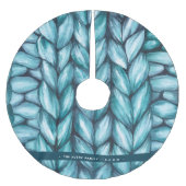 Blauwe kerstmis op maat kerstboom rok (Voorkant)