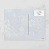 Blauwe Kerstmis van de Kaars Feestdagenkaart (Achterkant)