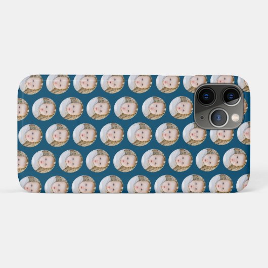 Blauwe Kerstmis Verjaardag Gepersonaliseerde foto Case-Mate iPhone Case (Achterkant (horizontaal))