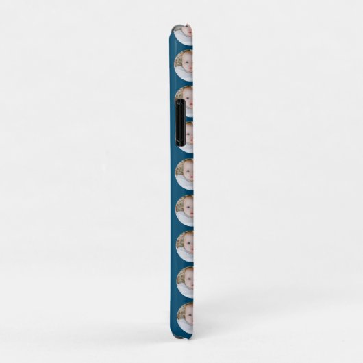 Blauwe Kerstmis Verjaardag Gepersonaliseerde foto Case-Mate iPhone Case (Achterkant/rechts)