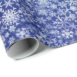 Blauwe Kerstmis Vijf - Snowstorm Cadeaupapier