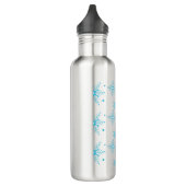 Blauwe Kerstmis Whimisical Snowflakes Waterfles (Links)