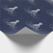 Blauwe Kerstmis zeven - Octopodes, een goede meerv Cadeaupapier (Hoek)