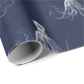 Blauwe Kerstmis zeven - Octopodes, een goede meerv Cadeaupapier (Rol Hoek)