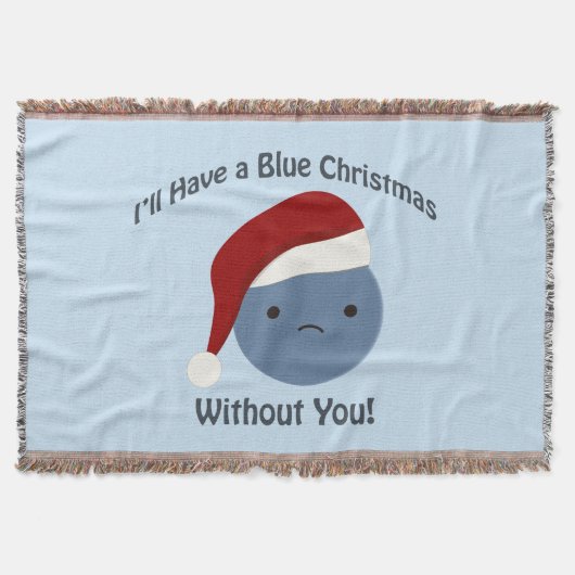 Blauwe Kerstmis zonder jou! Deken (Voorkant)