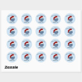 Blauwe Kerstmis zonder jou! Ronde Sticker (Vel)