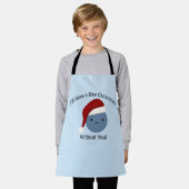 Blauwe Kerstmis zonder jou Schort (Gedragen)