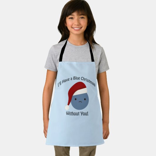 Blauwe Kerstmis zonder jou Schort (Insitu)