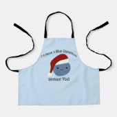 Blauwe Kerstmis zonder jou Schort (Voorkant)