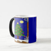 Blauwe kerstMok Magische Mok (Voorkant links)