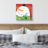 Blauwe kerstMok met donkere cacao Canvas Afdruk (Insitu (Slaapkamer))