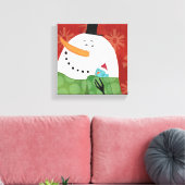 Blauwe kerstMok met donkere cacao Canvas Afdruk (Insitu (Woonkamer))