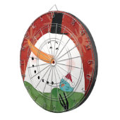 Blauwe kerstMok met donkere cacao Dartbord (Voorkant Rechts)