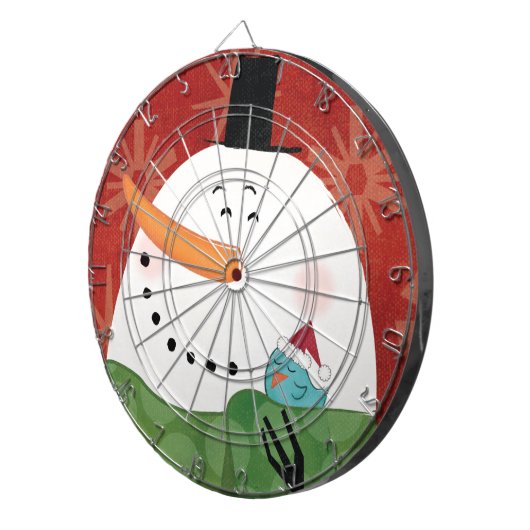 Blauwe kerstMok met donkere cacao Dartbord (Voorkant Rechts)