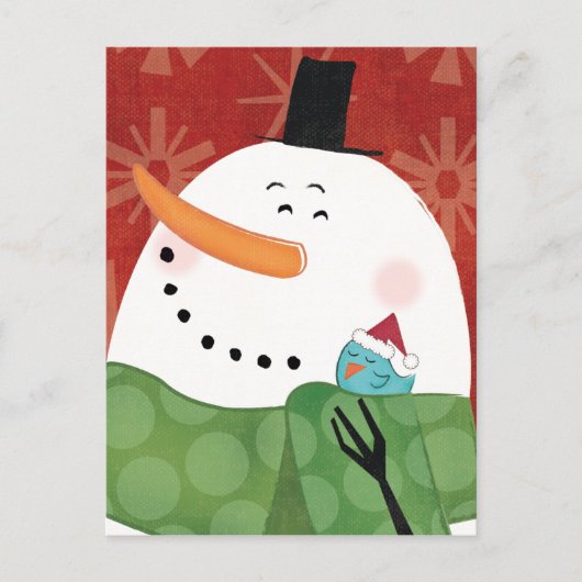 Blauwe kerstMok met donkere cacao Feestdagenkaart (Voorkant)