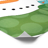 Blauwe kerstMok met donkere cacao Poster (Hoek)