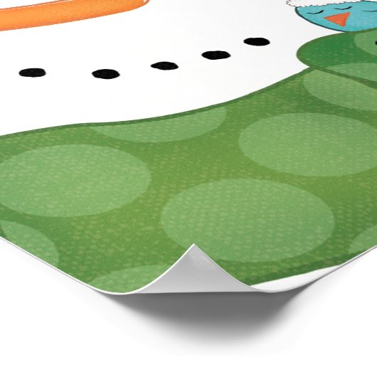 Blauwe kerstMok met donkere cacao Poster (Hoek)