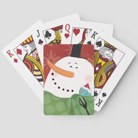 Blauwe kerstMok met donkere cacao Speelkaarten (Achterkant)