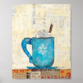 Blauwe kerstMok Poster (Voorkant)