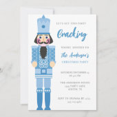 BLAUWE KERSTNOOTKRAKER FEESTVAKANTIE KAART (Voorkant)