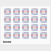Blauwe kerstpatrooncadeautjes Stickers (Vel)