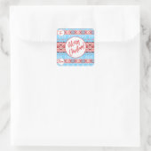 Blauwe kerstpatrooncadeautjes Stickers (Tas)