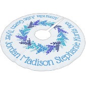 Blauwe kerstreuzennamen kerstboom rok (Gekanteld)