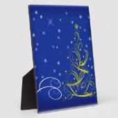 Blauwe kerstscène fotoplaat (Zijkant)