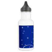 Blauwe kerstscène waterfles (Links)