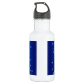 Blauwe kerstscène waterfles (Achterkant)