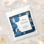 Blauwe kerstsierbloemen voor pleisters bedankzakje (Geknipt)