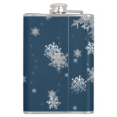 Blauwe kerstsierfeestfles heupfles (Achterkant)