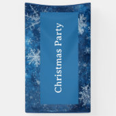 Blauwe kerstsnowflake spandoek (Verticaal)