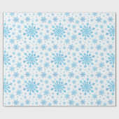  blauwe kerstsnowflakes op de winter cadeaupapier (Vlak)