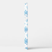  blauwe kerstsnowflakes op winterwit Case-Mate iPhone case (Achterkant / Rechts)