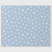 Blauwe kerstsnowflakes WinterFeestdagen Cadeaupapier (Vlak)
