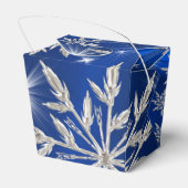 Blauwe kerststerren met witte ijskristal bedankdoosjes (Achterkant)