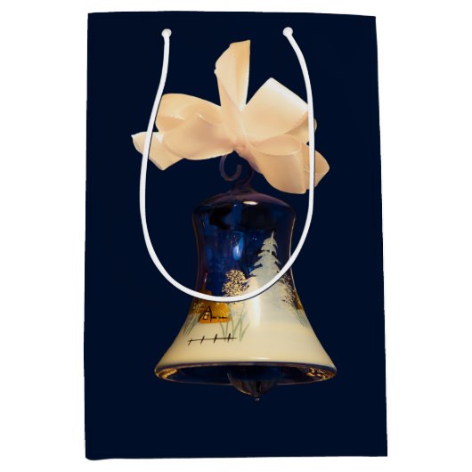 Blauwe kersttaarten medium cadeauzakje (Voorkant)