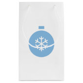 Blauwe kersttas met cadeau klein cadeauzakje (Achterkant)