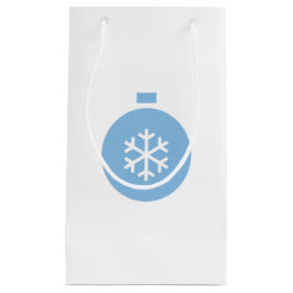 Blauwe kersttas met cadeau klein cadeauzakje