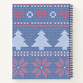 Blauwe kersttricot notitieboek (Achterkant)