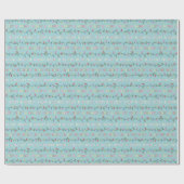 Blauwe Kerstverlichting Cadeaupapier (Vlak)