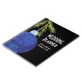 Blauwe kerstversiering, bruiloft Planner Notitieboek (Linkerzijde)