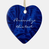 Blauwe kerstversiering keramisch ornament (Rechts)