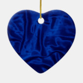 Blauwe kerstversiering keramisch ornament (Achterkant)