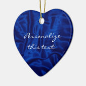 Blauwe kerstversiering keramisch ornament (Links)