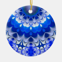 Blauwe kerstversiering