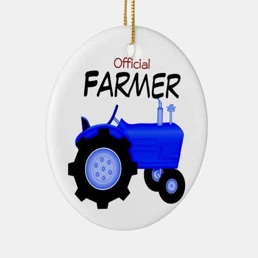 Blauwe kerstversiering keramisch ornament (Rechts)